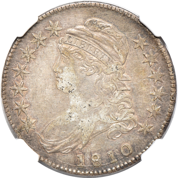 Four US half-dollar type coins certified by NGC, as described