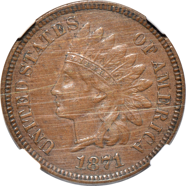 1871 AU-50 BN, and an 1872 XF-40 BN, both NGC