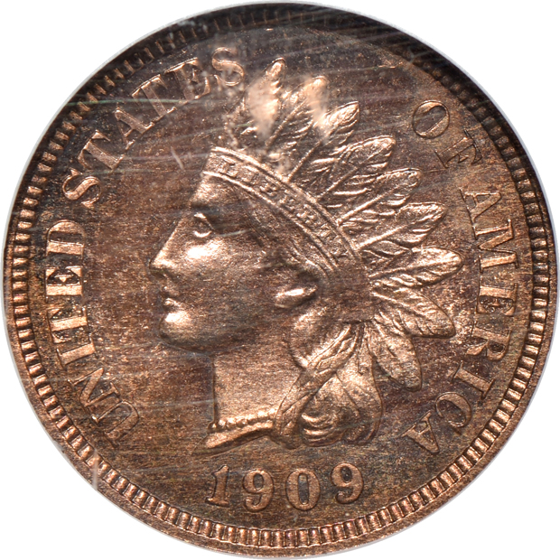 1882 Shield nickel PCGS PR-64 CAC, and a 1909 Indian cent NGC PR-65 RB