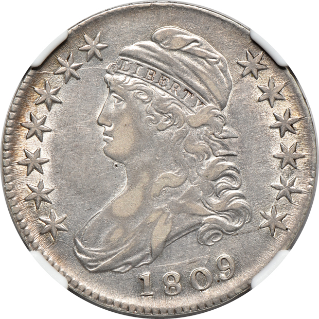 1809 Plain Edge O-115a VF details/cleaned, 1811 Small 8 O-111a XF details/cleaned, and an 1827 O-107 AU-53, all NGC