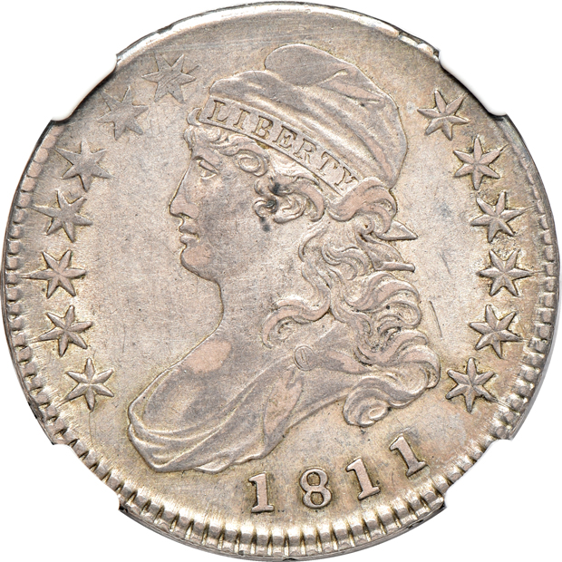 1811 Small 8 O-107 VF details/cleaned, 1813 O-109 XF details/cleaned, and an 1817/3 O-101a VF details/cleaned, all NGC