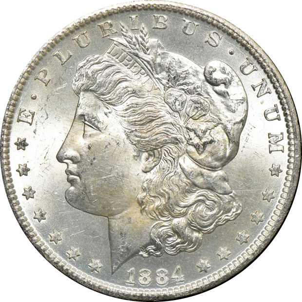 1884-CC GSA NGC MS-65, and an 1884-CC GSA Choice BU
