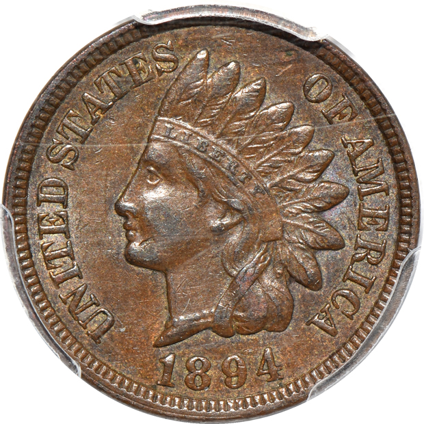 Five certified Indian Head cents