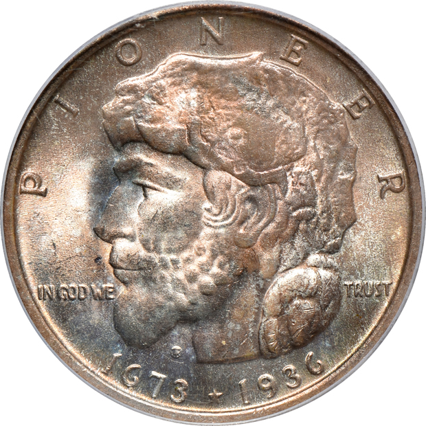 Five certified silver commemorative half-dollars