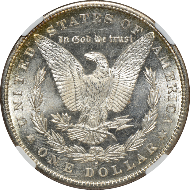 1880-S MS-65 Star, 1885-O MS-63 Star, and an 1886 MS-63 Star, all NGC CAC