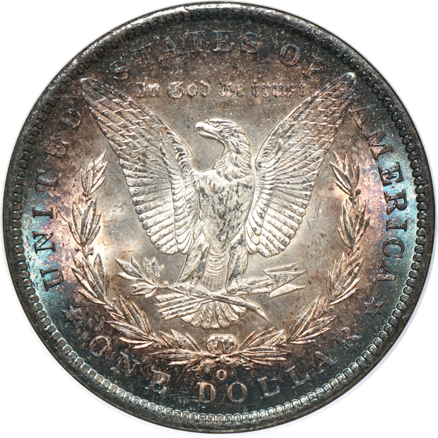 1880-S MS-65 Star, 1885-O MS-63 Star, and an 1886 MS-63 Star, all NGC CAC