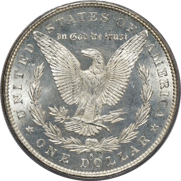 1880-S MS-65, 1880-S MS-65PL, and an 1880-S MS-65DMPL, all PCGS (green label)