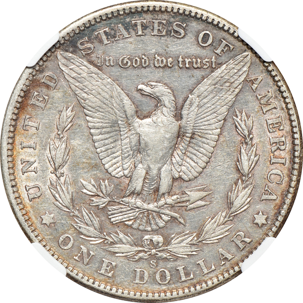 1904 PCGS MS-62, 1904-O NGC MS-64+, and a 1904-S NGC XF-40, all CAC
