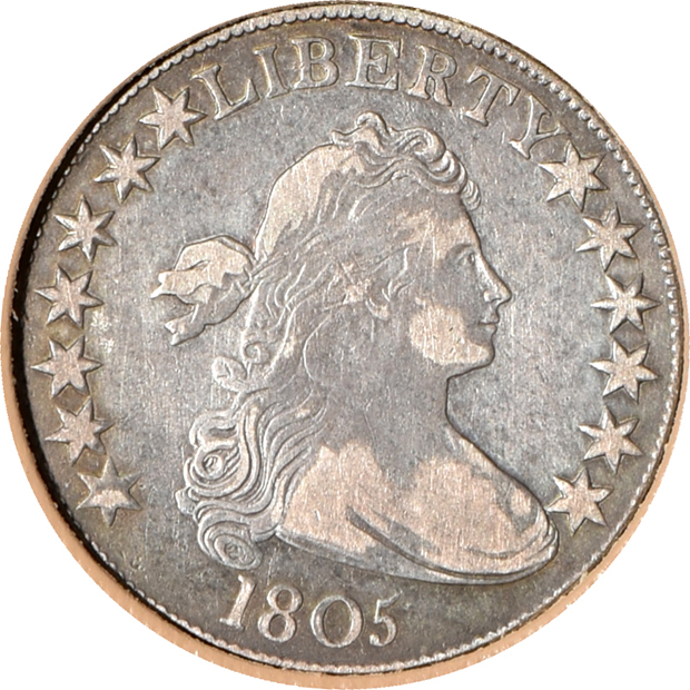 Twenty-four different early half-dollars in a Dansco 6151 Volume 2 album