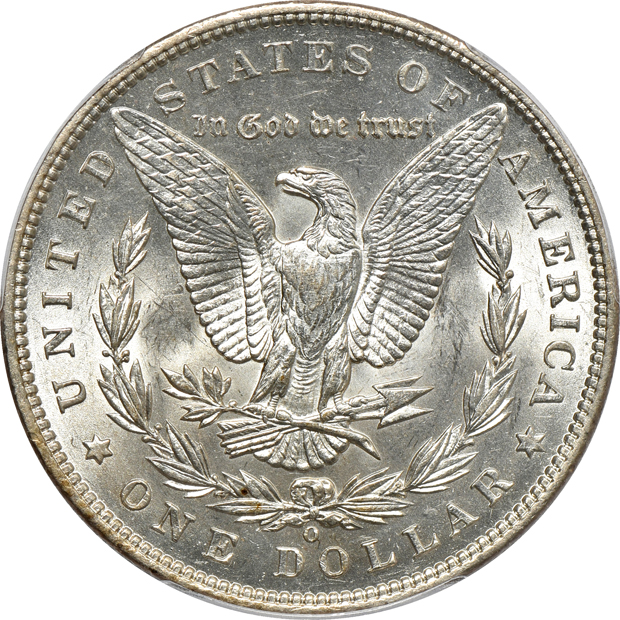 1896-O AU-58, and a 1901-S MS-62, both PCGS