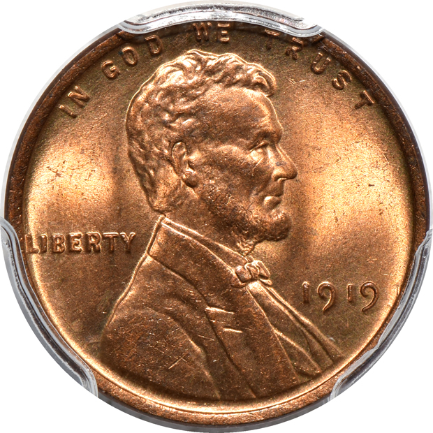 Six Lincoln Wheat cents certified by PCGS