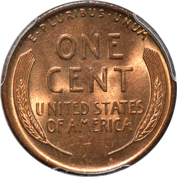 Six Lincoln Wheat cents certified by PCGS