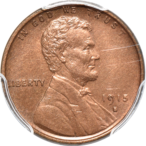 Six Lincoln Wheat cents certified by PCGS