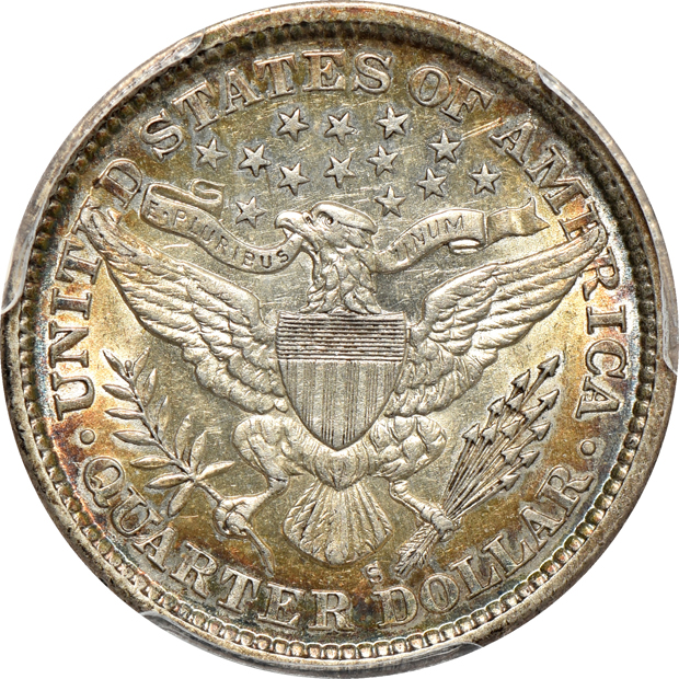 1894-S AU-55, 1900-S AU-53, and a 1909-S AU-50, all PCGS