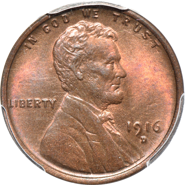 1916 PCGS MS-65RB, 1916-D PCGS MS-65RB, and a 1916-S NGC MS-63 BN