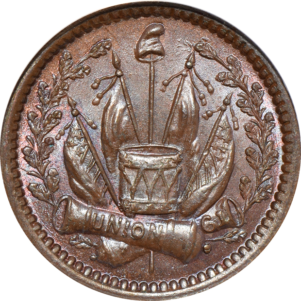 Five Civil War Tokens certified by ANACS
