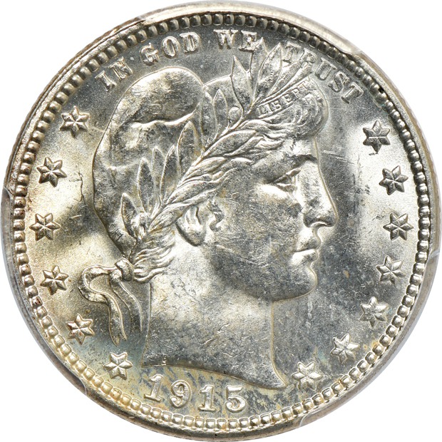 1893-O MS-62, 1900 MS-62, and a 1915-D MS-63, all PCGS CAC