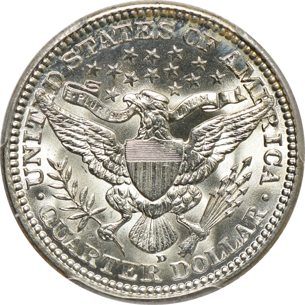 1893-O MS-62, 1900 MS-62, and a 1915-D MS-63, all PCGS CAC