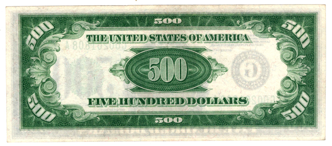 1934 $500 Chicago Fr# 2201-G - XF