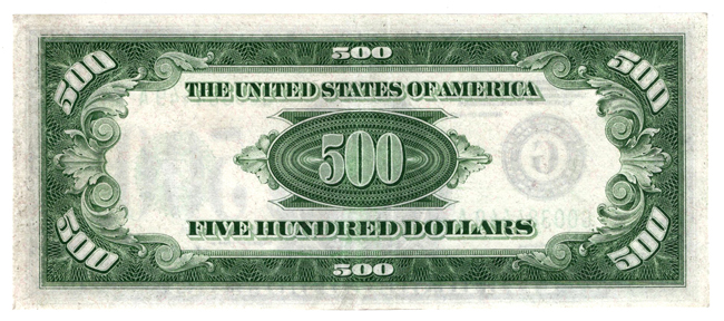 1934-A $500 Chicago Fr# 2202-G - AU