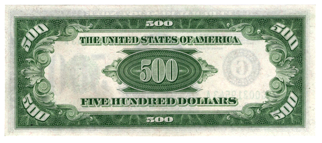 1934-A $500 Chicago Fr# 2202-G - AU