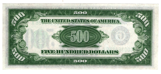 1934-A $500 Chicago Fr# 2202-G - AU