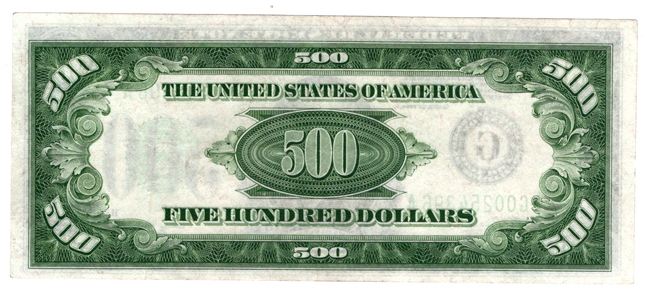 1934-A $500 Chicago Fr# 2202-G - XF