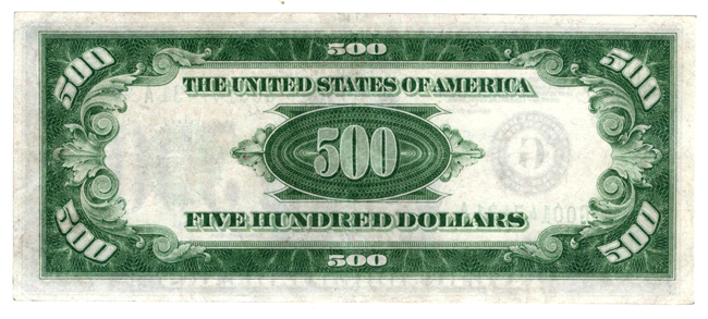 1934 $500 Chicago Fr# 2201-G - XF
