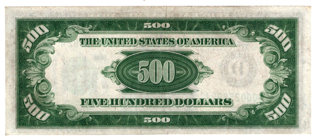 1934 $500 Cleveland Fr# 2201-D - XF