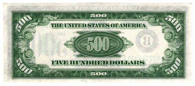 1934-A $500 New York Fr# 2202-B - AU