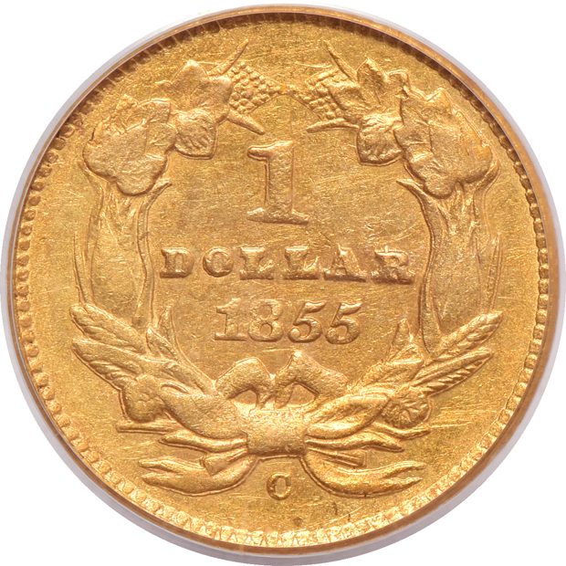1855-C PCGS AU-50