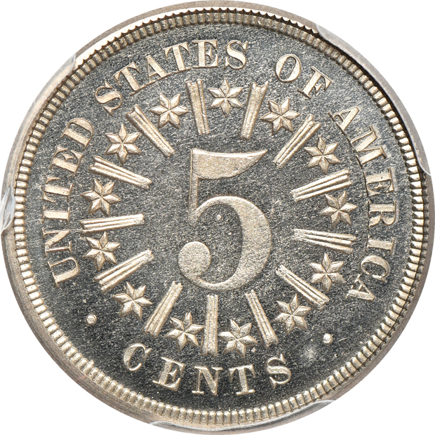 1866 Rays PCGS PR-66CAM