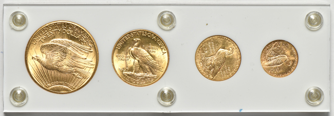 U.S. gold Indian type set