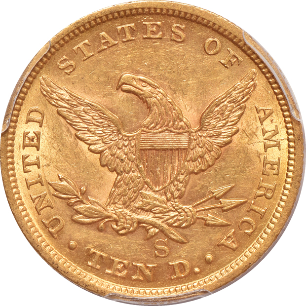 1854-S PCGS AU-58+