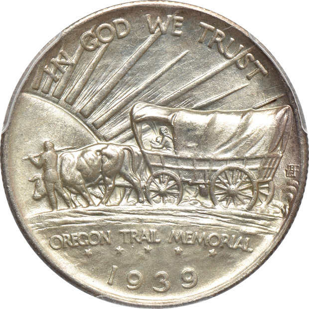 1935 Connecticut MS-65 CAC, and a 1939-S Oregon MS-64, both PCGS