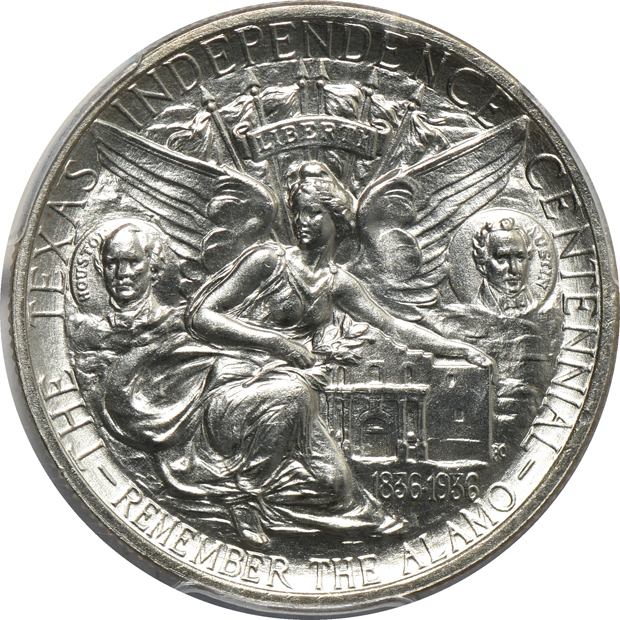 1938 New Rochelle MS-66, and a 1938 Texas MS-65, both PCGS