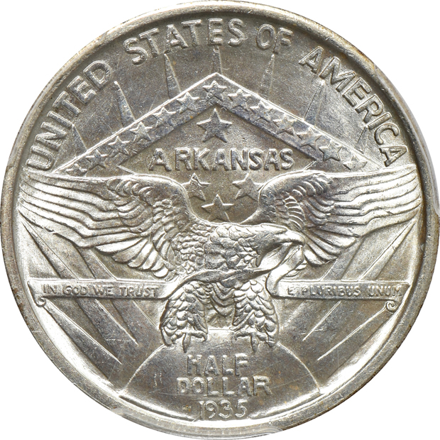 Four certified silver commemorative half-dollars