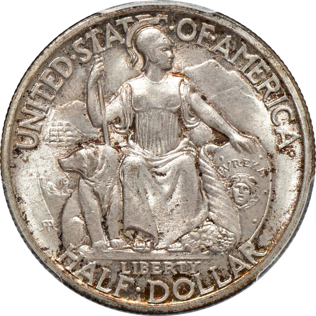 Four certified silver commemorative half-dollars
