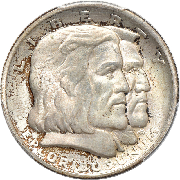 Four certified silver commemorative half-dollars