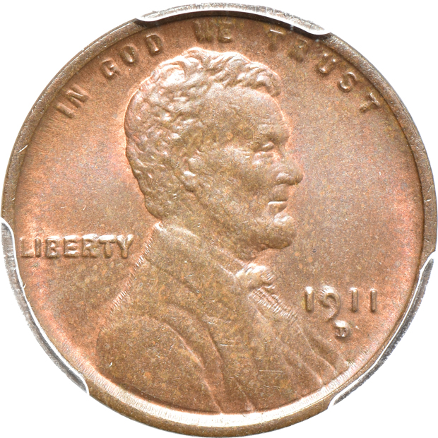 Four PCGS certified Lincoln Wheat cents