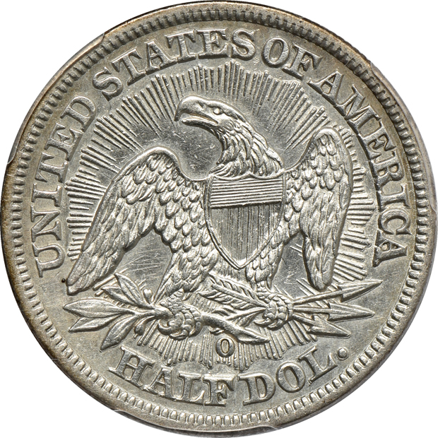 1853-O Arrows and Rays PCGS AU-50