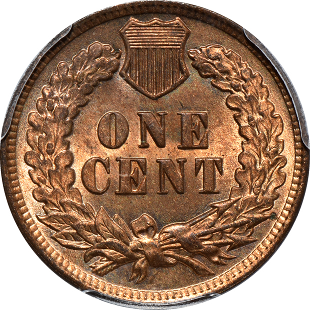 1868 MS-63RB, 1908 MS-64RB CAC, and a 1909 MS-64RD, all PCGS