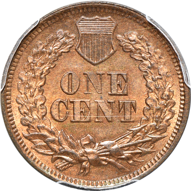 1868 MS-63RB, 1908 MS-64RB CAC, and a 1909 MS-64RD, all PCGS