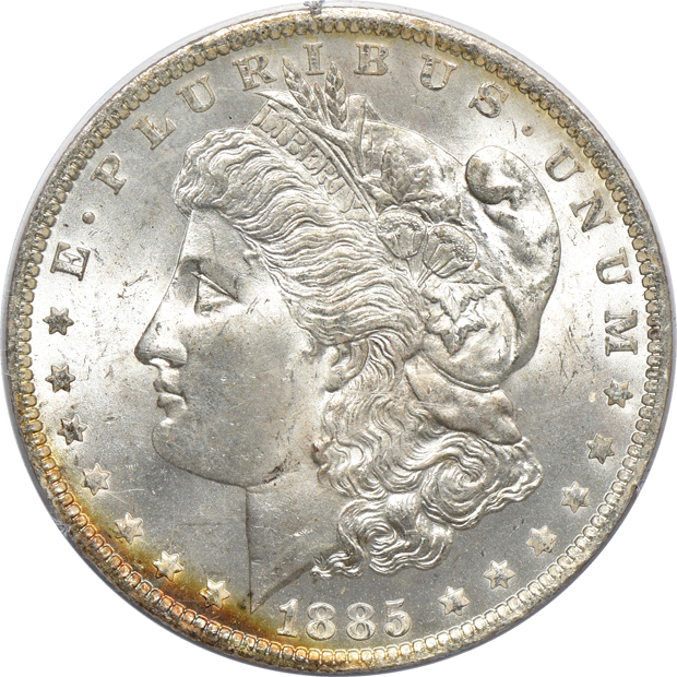 Five U.S. silver type coins, all PCGS (rattler)