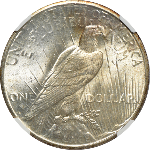 1921 Peace, High Relief, and a 1924-S, both NGC MS-63