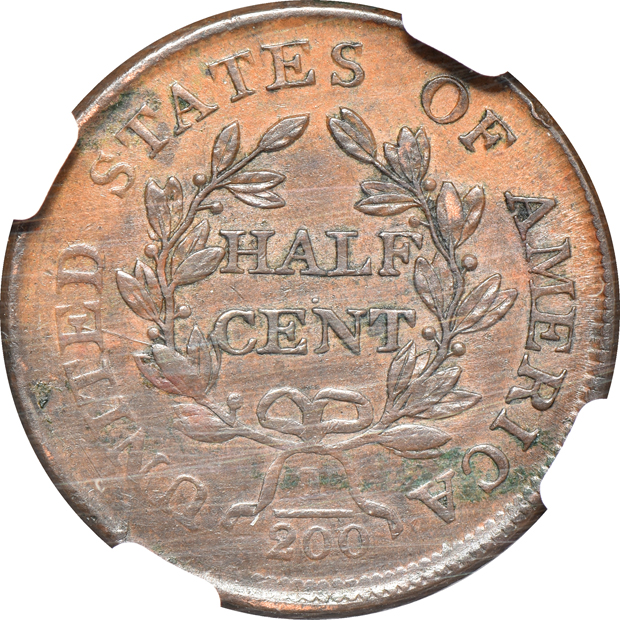 1804 Plain 4 - No Stems AU-53 BN, and an 1826 AU-55 BN, both NGC