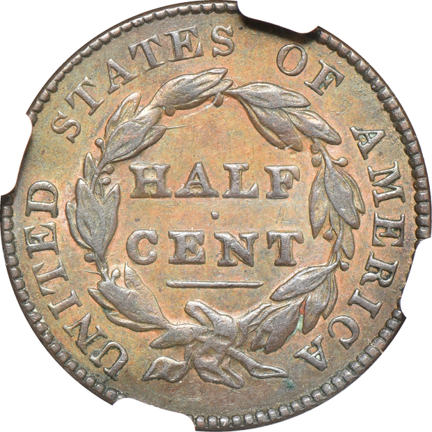 1804 Plain 4 - No Stems AU-53 BN, and an 1826 AU-55 BN, both NGC