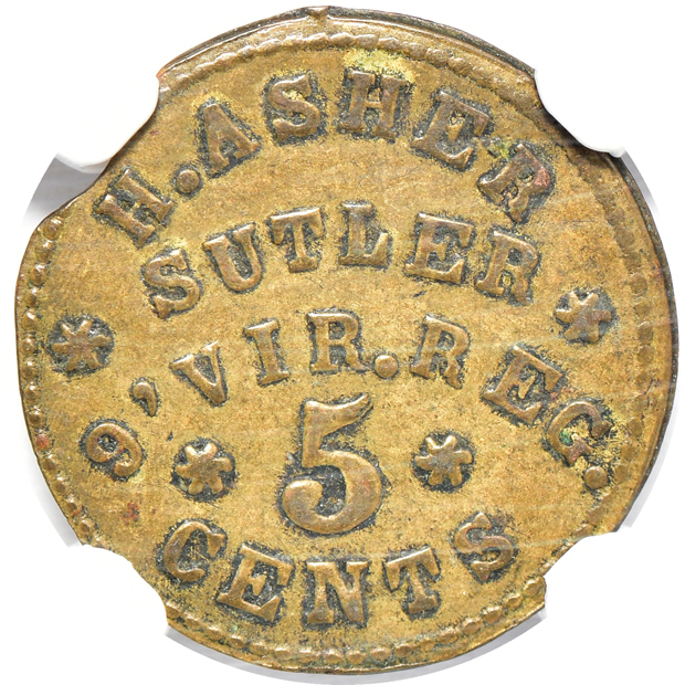 Pair of Sutler tokens certified by NGC, as described