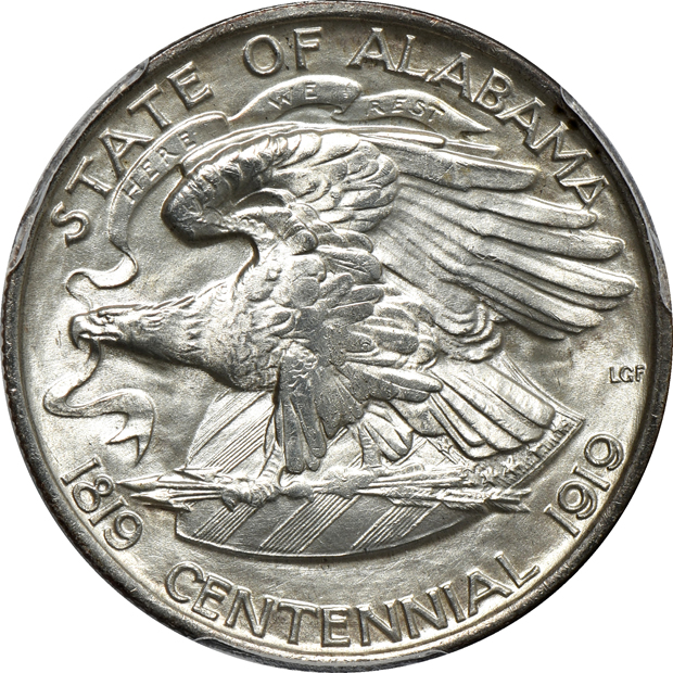 1921 Alabama MS-63, and a 1925-S California MS-64, both PCGS