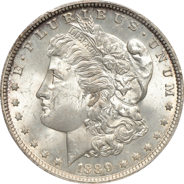 1888-S and 1889-O, both PCGS MS-63 CAC